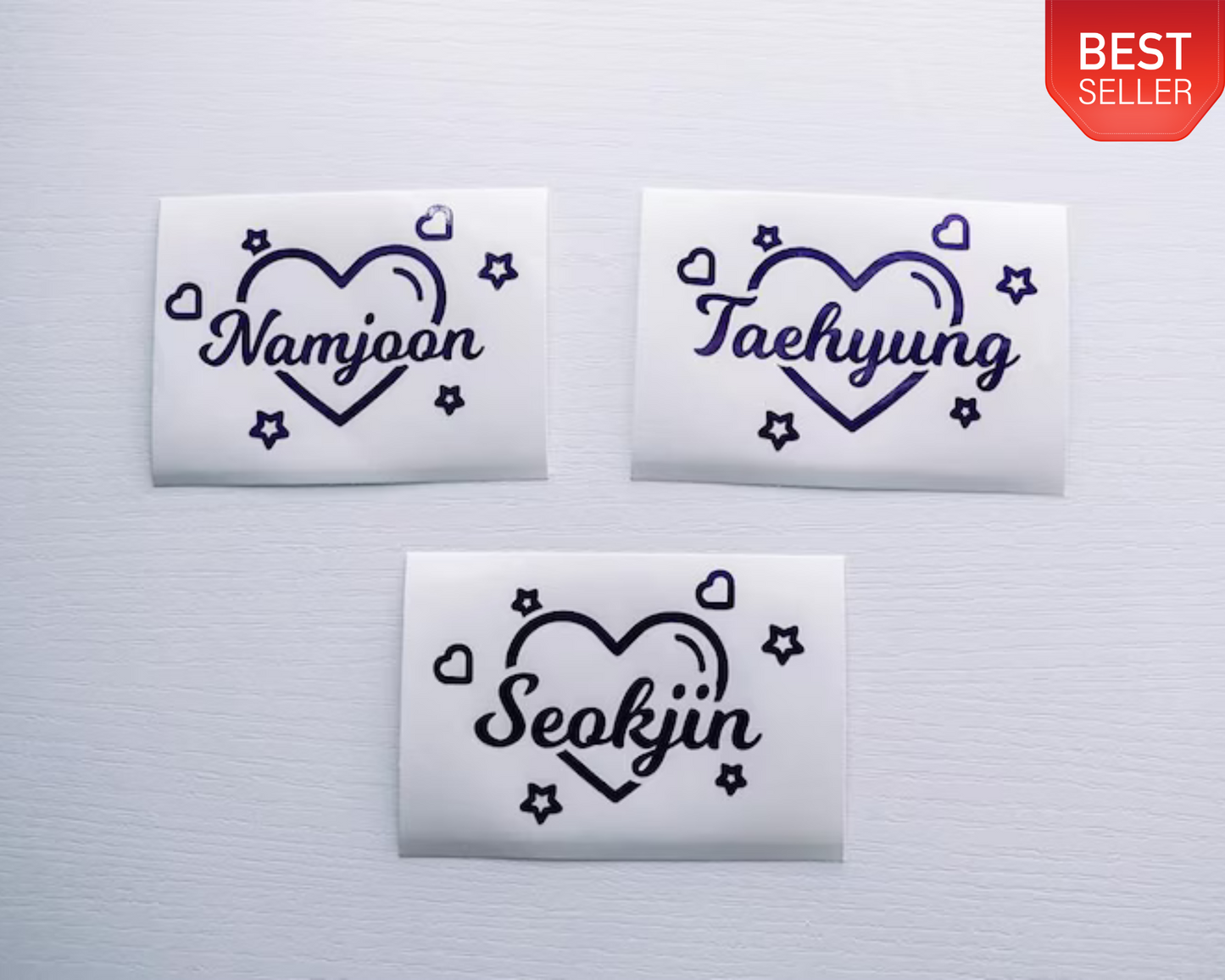 Bias Name with Heart Decal