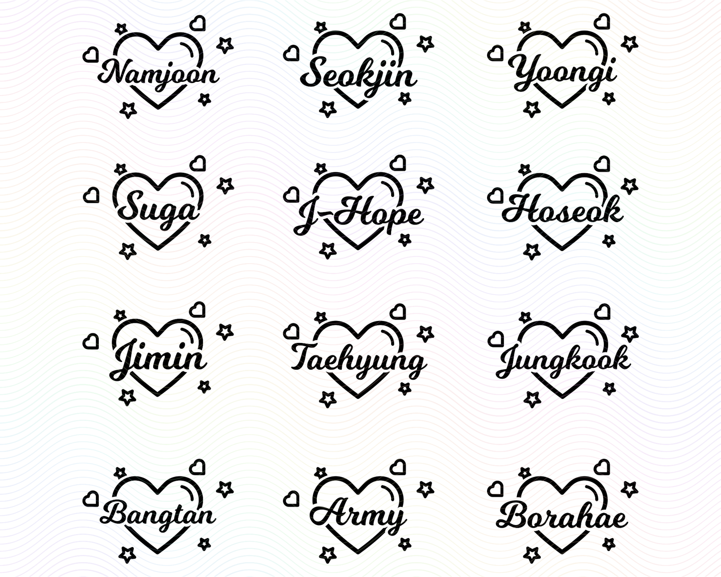 Bias Name with Heart Decal