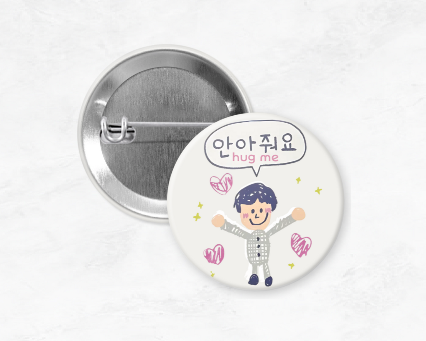 Jin's Hug Me Drawing Pin