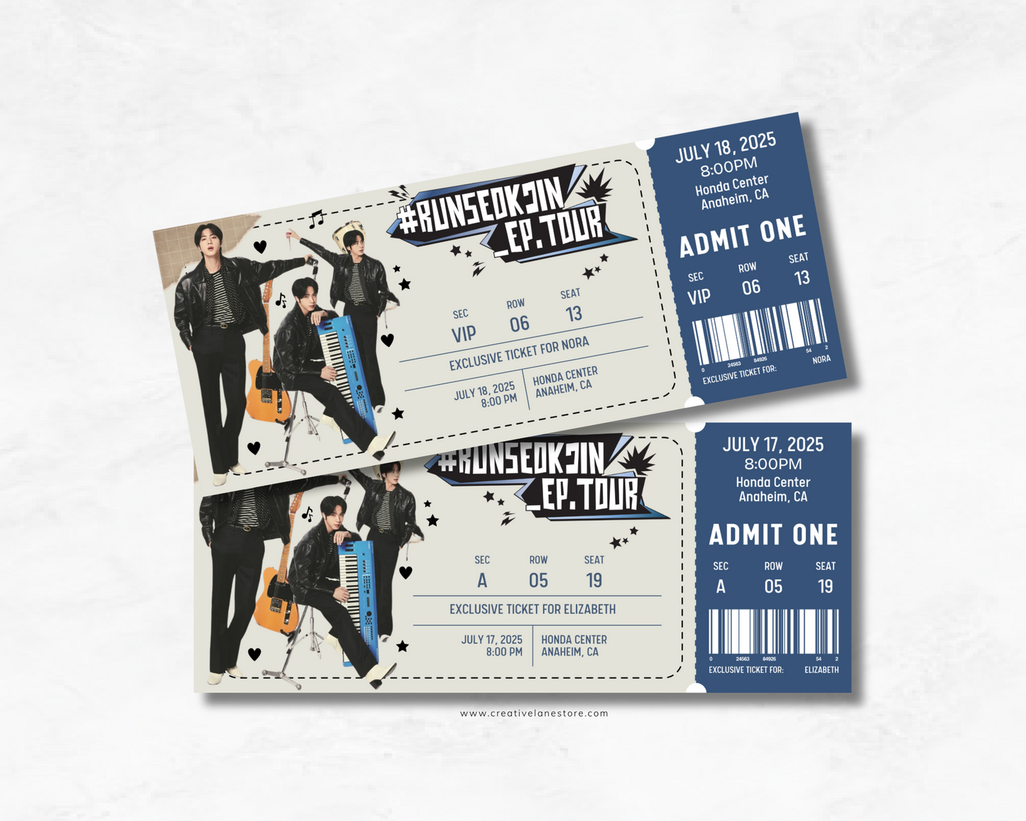Personalized #RunSeokjin_Ep. Tour Ticket
