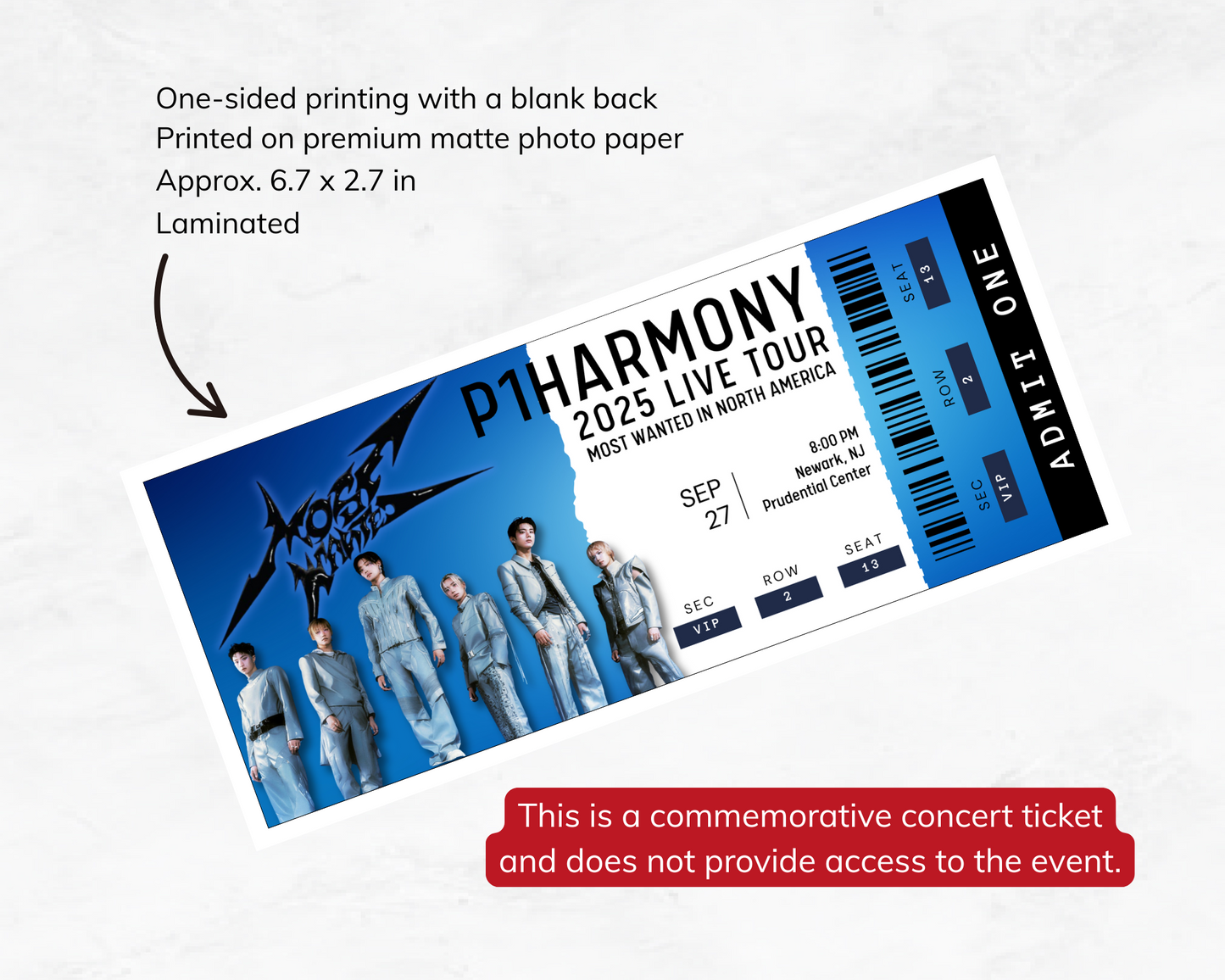 Personalized P1Harmony Most Wanted Concert Ticket