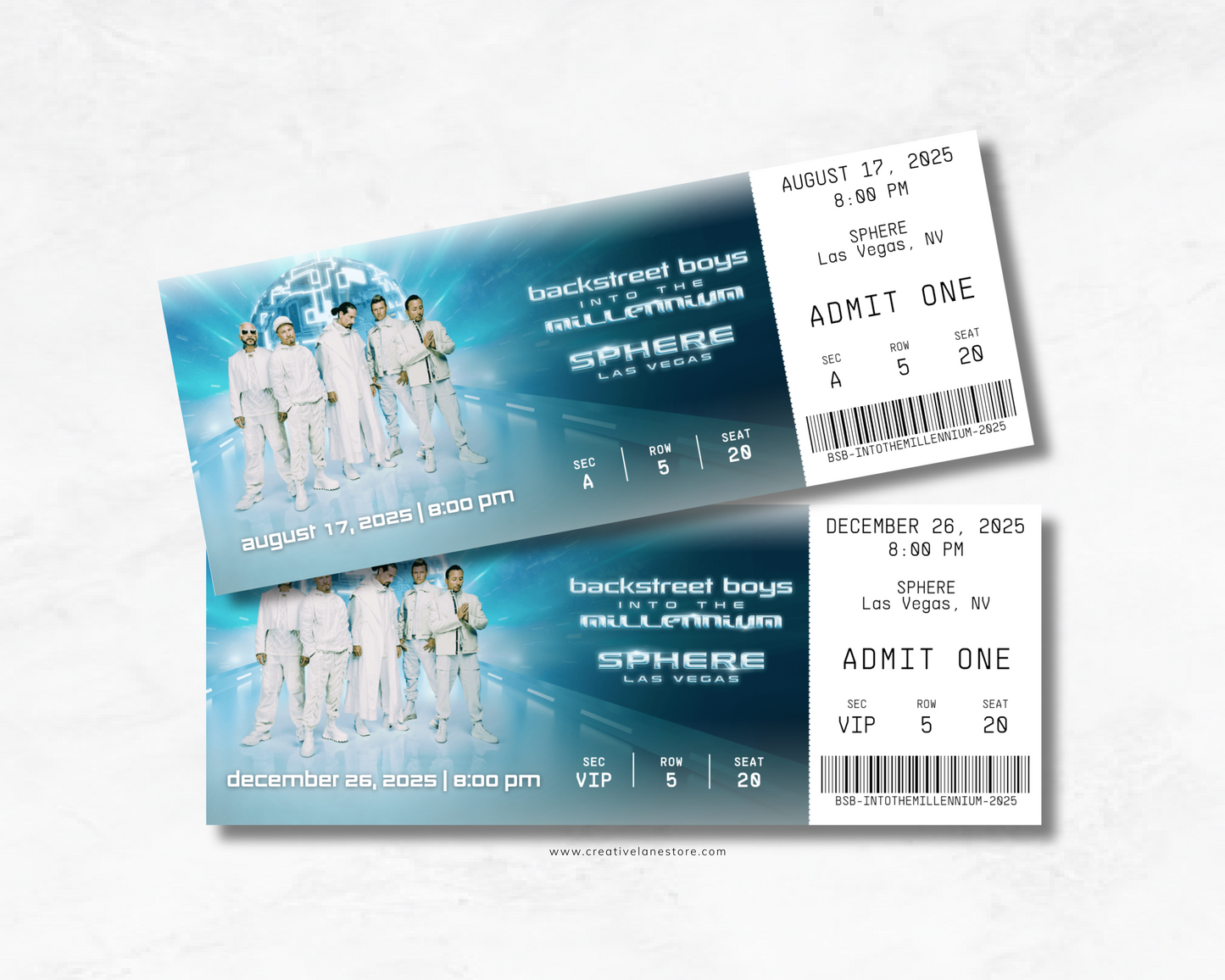 Backstreet Boys: Into The Millennium Custom Concert Ticket