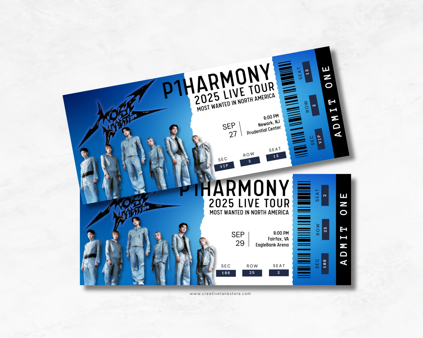 Personalized P1Harmony Most Wanted Concert Ticket