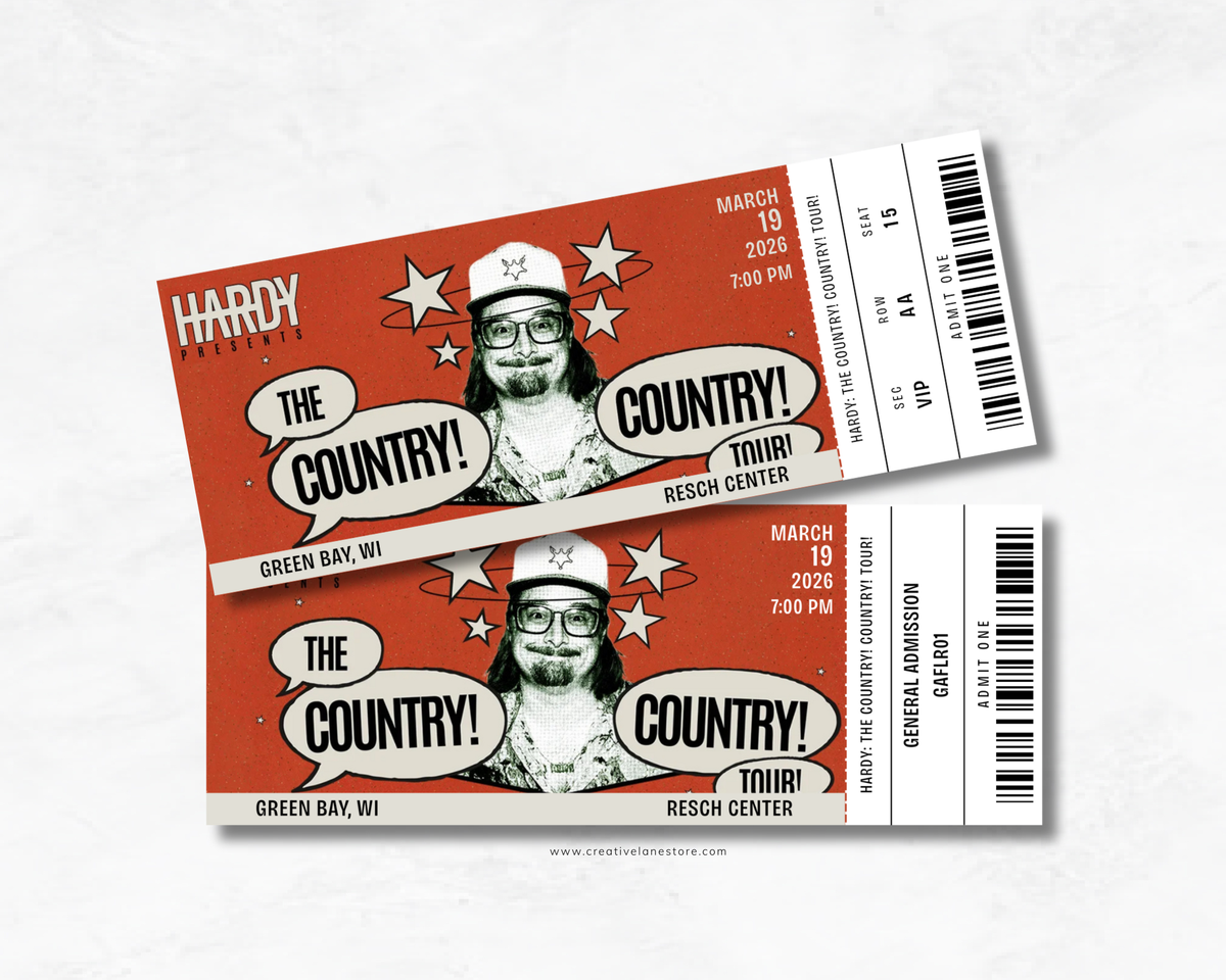 HARDY Tour Custom Ticket – The Creative Lane
