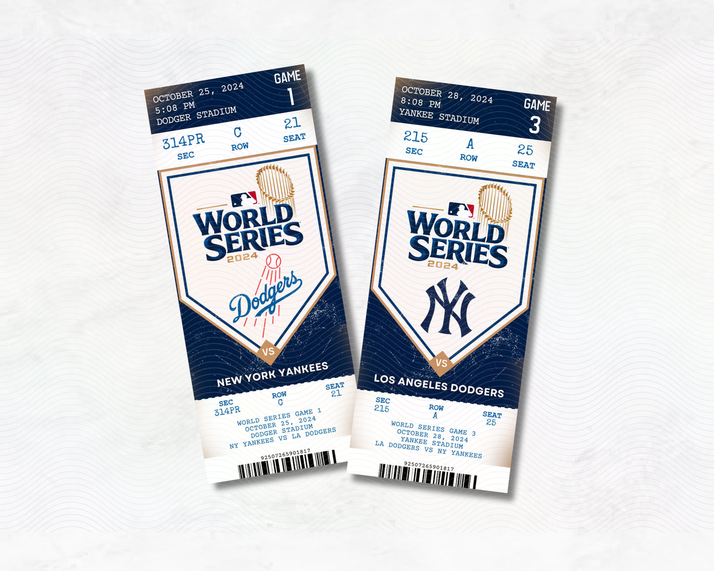 World Series 2024 Custom Souvenir Ticket