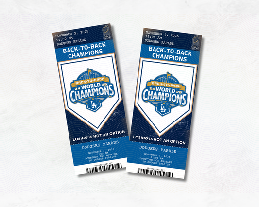 Dodgers Parade 2025 Souvenir Ticket
