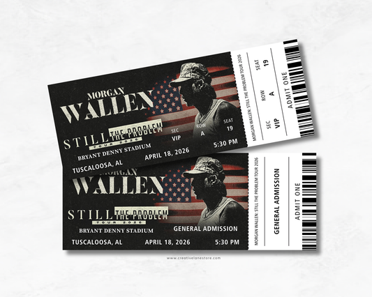 Morgan Wallen: Still The Problem Tour Custom Ticket